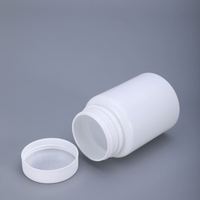 Flacon vide en PEHD pour pilules, médicaments solides, vitamines, capsules, 20-200 ml, anti-corrosion, avec bouchon à vis en plastique, sérigraphie