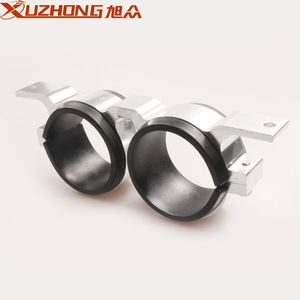 Xuzhong Fuel Pump Double Hole Mount <b>Bracket</b> Clamp Aluminum Rubber Red For Car Modification Upgrade - Product Image 3