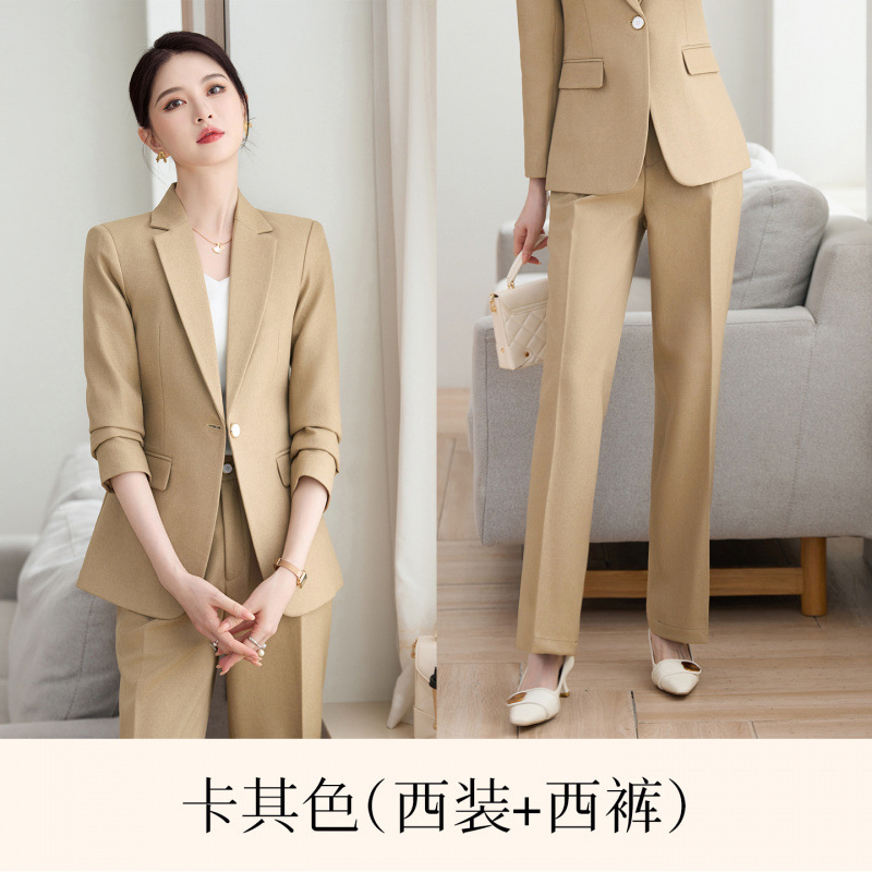 Khaki suit pants