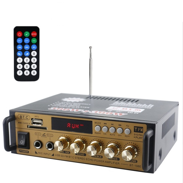 Amplifier Speaker Power Amplification Card U Disk Radio DC 12 Volts 220V BT Original Brand Power Amplifier