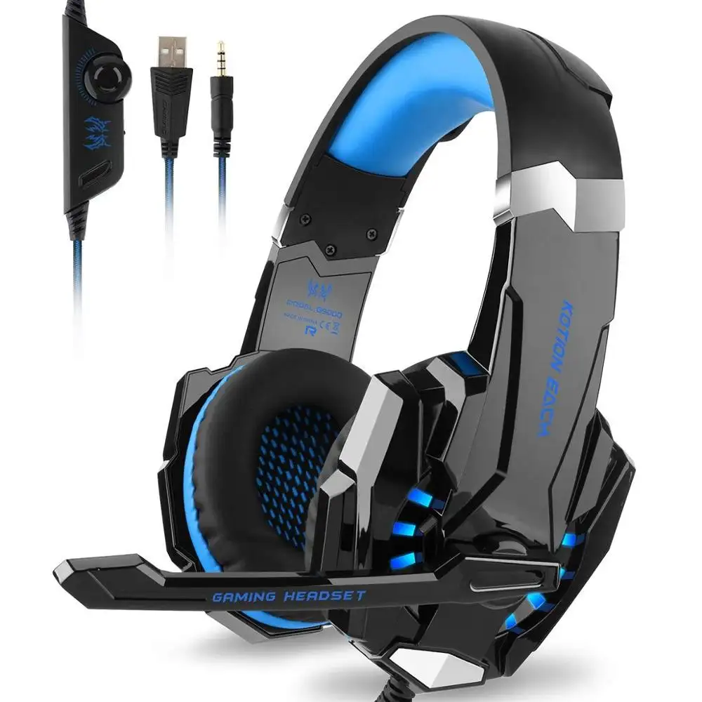 Agmoon couronne — casque de jeu pour PS4, casque avec suppression de bruit, avec lumière Led, pour xbox one, G9000