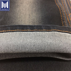 Stock buen precio Indigo color negro de sarga de algodón spandex tela de mezclilla - Product Image 6