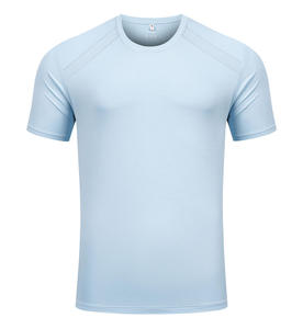 เสื้อทีเชิ้ตกีฬาลูกบอลสีขาวสำหรับผู้ชายเสื้อกีฬาแบบทางการแขนเสื้อเบาเสื้อ100% โพลีเอสเตอร์ระบายอากาศได้ดีแห้งเร็ว - Product Image 2