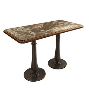 Cabina de restaurante comercial verde oscuro Retro XZY, juego de sofá de Banco medio redondo para 4-6 asientos para espacios de comedor temáticos occidentales asiáticos - Product Image 5