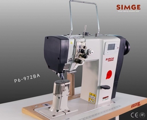 Macchina da cucire industriale a braccio con doppio ago <span class=keywords><strong>Simge</strong></span>.P6-972BA con punto annodato e tagliafilo - Nuova, ad alta velocità per cucire pelle - Product Image 4