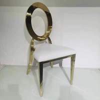 Chaise de banquet moderne en métal doré rose, empilable, en acier inoxydable, pour événements, mariage, salle à manger, luxe – Grande vente