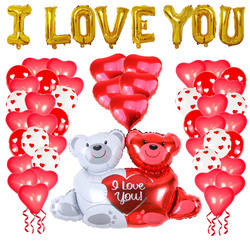 Nouveau Ballon Imprimé Love 12 "18" Love Hug Bear Confession Décoration de Mariage Confession Ballon Saint Valentin - Product Image 5
