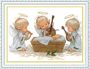 Dimensioni personalizzate che suonano musica angelo per bambini pittura con diamanti per soggiorno decorazione con pittura a diamante - Product Image 2