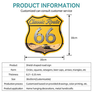 Cổ điển xe máy sơn kim loại dấu hiệu bia cổ điển ô tô thể thao siêu anh hùng Trek tuyến đường 66 người đàn ông hang động nhà để xe - Product Image 3