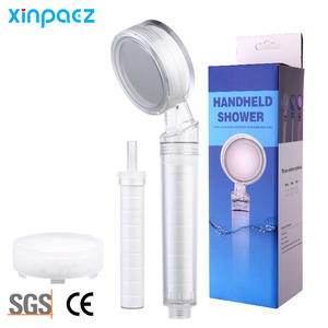 Bagno caldo acqua ad alta pressione trasparente opaco soffione doccia filtro ionico vitamina C soffione doccia Spa con pietra minerale - Product Image 2