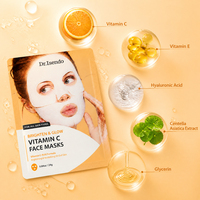 Masques faciaux en feuille de vitamine C OEM/ODM pour soins de la peau, lot de 7, hydratants et nourrissants