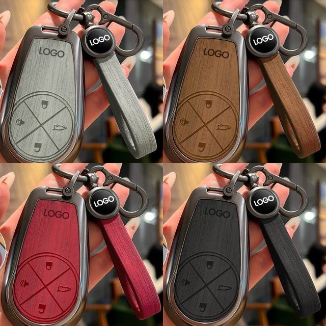 DM Aluminium Alloy Car Key Case Cover Shell for NIO ES8 ES7 ES6 EC7 EC6 ET7 ET5 ET5T EP9 EVE Key Rings Keychain Bag Accessories
