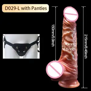 Realistic Dildos For Women Skin Sliding Foreskin Testicles Dildo Anal Vaginal Stimulation Strapon Big Penis Sex Toys For Woman%