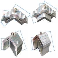 Supports d'angle modernes en alliage d'aluminium résistants au vent pour portes et fenêtres, vis de fixation en V pour joint de porte, garantie 5 ans, installation facile