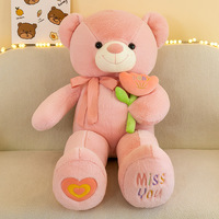 Boneka Beruang Teddy Greenmart Big Style Fashion Valentine dengan Isian Kapas PP, Boneka Hewan untuk Tidur, Hadiah Pernikahan