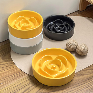 Bol <span class=keywords><strong>en</strong></span> céramique antidérapant <span class=keywords><strong>en</strong></span> forme de rose pour l'alimentation lente, sain et pratique, pour chiens et chats, pour l'eau et la <span class=keywords><strong>nourriture</strong></span> - Product Image 3