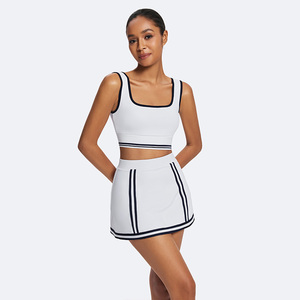テニススカートセット2ピースセット女性服,カラーブロック - Product Image 5