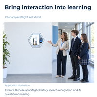 Exposition interactive de science sur l'IA de la volaille spatiale chinoise Hexagonal pour l'éducation STEM, destinée aux écoles et musées scientifiques