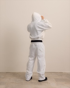 Ensemble de survêtement décontracté personnalisé imprimé, coupe évasée, en molleton 500 g/m² polyester/coton, avec sweat à capuche ample et pantalon de jogging pour femme - Product Image 3