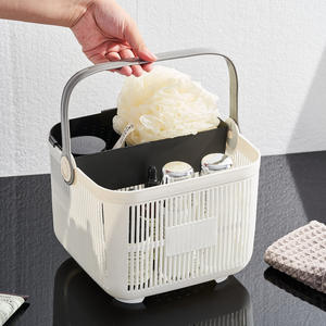 Panier de bain en plastique Simplehome, rectangulaire avec poignées, organiseur de rangement pour articles de toilette et essentiels quotidiens - Product Image 2