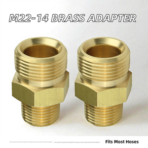 Nouvel adaptateur en laiton M22-14 3/8 filetage mâle NPT pour raccord de tuyau de <span class=keywords><strong>nettoyeur</strong></span> <span class=keywords><strong>haute</strong></span> <span class=keywords><strong>pression</strong></span> et pistolet de lavage - Product Image 2