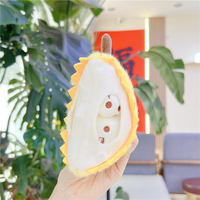 En gros, Pendentif porte-clés unisexe écologique en peluche fruitée moelleuse, motif pastèque mignonne, poupée douce, animal en peluche personnalisé