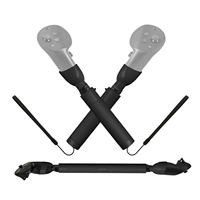 Nouvelles lunettes VR/AR DEVASO noires en ABS avec support de poignée sabre laser pour jeu de golf, télécommande et tiges d'extension Meta pour accessoires professionnels