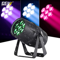 Projecteur LED Par Can GEVV étanche IP65 7x40W RGBW 4-en-1 DMX512 avec zoom pour extérieur, scène, paysage, parc