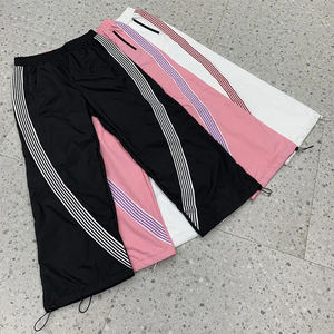 Pantaloni da ginnastica personalizzati di alta qualità con Logo ricamato pantaloni da ginnastica in Nylon <span class=keywords><strong>per</strong></span> regolare le gambe larghe pantaloni da ginnastica a righe laterali - Product Image 3