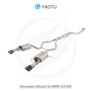 YT SS304 Dual-Side Single-Exit valved giữa Đuôi Ống Xả phần downpipe cho BMW 335i E90 - Product Image 5