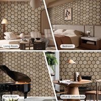 Hexagone 3D bricolage panneau mural acoustique en bois Design géométrique moderne MDF diffuseur de son hexagone panneaux acoustiques pour la décoration intérieure