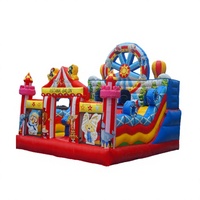 Château gonflable coloré Beleqi en PVC avec toboggan et grande roue, capacité supérieure à 500 kg, pour intérieur et extérieur