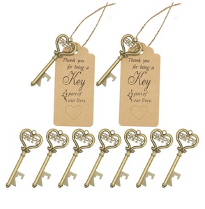 2023 clés antiques cadeaux souvenirs rustiques faveurs de <span class=keywords><strong>mariage</strong></span> Vintage ouvre-bouteille de bière <span class=keywords><strong>clé</strong></span> heureuse avec carte d'étiquette d'escorte - Product Image 2