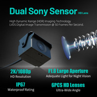 Yüksek çözünürlüklü Baideluo Ön Arka Sürüş Kaydedici Geniş Ekran 9.35 inç Ön ve Arka Kameralı Araç TV'si Xiaomi BYD Denza D9 için