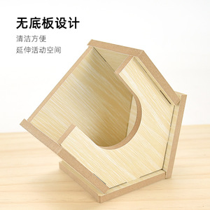 Casa de Madera para Hámster, Rectangular, Resistente, Refugio para Mascotas Pequeñas, para Roedores - Product Image 3