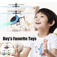 Hélicoptère volant à détection de geste pour enfants, lumière clignotante, micro-drone contrôlé par infrarouge, jouet pour enfants
