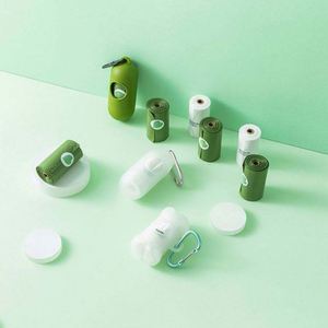 Bolsas para excrementos de perro portátiles y duraderas, ecológicas, al por mayor de fábrica, en rollos con material EPI, fragancia a café, tipo boca plana - Product Image 3