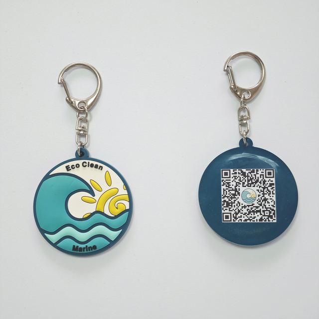 Promotional Key Ring Pvc Keychain Custom logo QR Code Keychain Personalized QR Code logo Soft Pvc Keychain