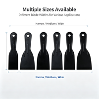 Kit de spatules triangulaires industrielles en plastique souple de tailles variées, outil de décollage de décalcomanies et de distribution de colle, pack de grattoirs multi-usages