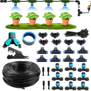 Kit d'irrigation goutte à goutte 70 pieds avec raccords rapides pour l'arrosage et l'humidification des jardins extérieurs - Product Image 1