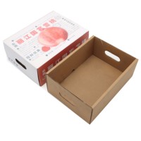 Boîtes en carton kraft végétal imprimées personnalisées Emballage en papier rigide résistant à revêtement UV pour fruits et légumes