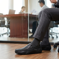 Chaussures pour hommes cousues à la main, décontractées d'extérieur, à enfiler, plates, solides, respirantes, durables, basses, grandes tailles