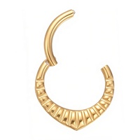 Anneau segmenté articulé en titane ASTM F136 24G pour piercing Daith, oreille et septum, bijoux de corps tendance