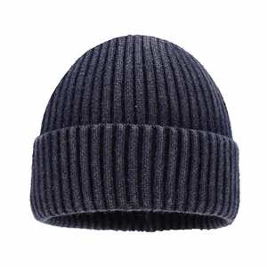 Mode femmes hommes rétro lavé solide hiver extérieur épais garder au chaud bonnet tricoté chapeau - Product Image 5