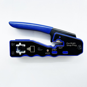 Pince à câble réseau multifonctionnelle de qualité professionnelle, outil de sertissage perforé pour tête en cristal 8P, outil de dénudage et de coupe de fils Mj-111 P - Product Image 3