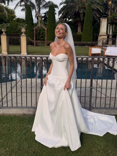 MW666 Modern A-Line Satin Wedding Dresses 2026 Sweetheart Neck Floor-Length Bridal Dress Natural Waistline Plus Size Sweep Train