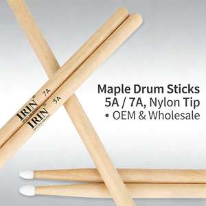 <span class=keywords><strong>Baquetas</strong></span> de Arce PlayBeat al por Mayor, <span class=keywords><strong>Baquetas</strong></span> de Práctica con Punta de Nailon 5A 7A para Principiantes, Venta al por Mayor para Escuelas - Product Image 5