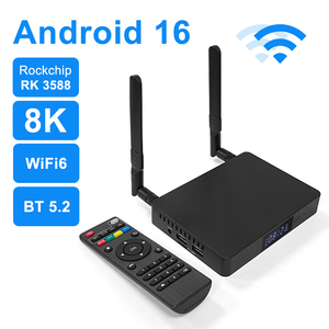Suministro de Fábrica: <span class=keywords><strong>TV</strong></span> <span class=keywords><strong>Box</strong></span> Android 16 con Rockchip <span class=keywords><strong>RK3588</strong></span> 8K, 4GB DDR4 RAM, 64GB ROM, Quad Core ARM A76/A55, Ethernet 1000M y WiFi de Doble Banda - Product Image 1