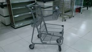 <span class=keywords><strong>Double</strong></span> panier de supermarché style européen, chariot de courses de haute qualité, vente en gros - Product Image 5