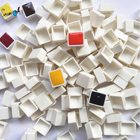 0.3ml 1ml 1.8ml 2ml 3.2ml 7.2ml Demi-palettes vides en plastique transparentes et blanches pour aquarelle et peinture à l'huile